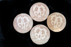 Posavasos-cuero Búho