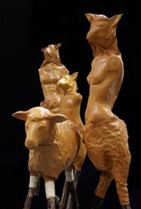 Familia borrega. Detalle.